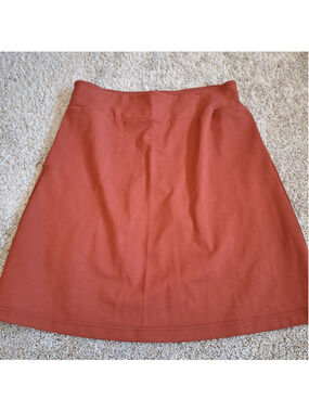 Betabrand Womens Size Large Ponte Knit Skort Skirt Pull On Pockets Terracotta